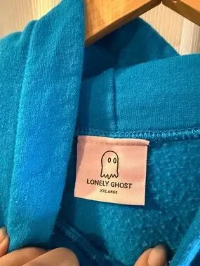 LONELY GHOST | Shirts | Lonely Ghost Teal Blue Pullover Hoodie With ...